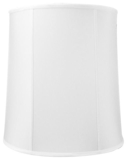 16x18x19 White Shantung Tall Drum Lampshade Traditional Lamp 16x18x19 White Shantung Tall Drum Lampshade
