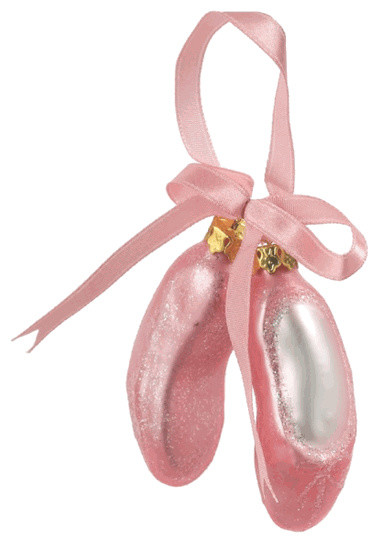 Pink Ballerina Slippers Christmas Tree Ornament 