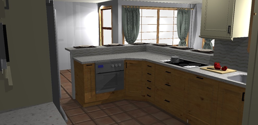 Kitchen - transitional kitchen idea in Houston