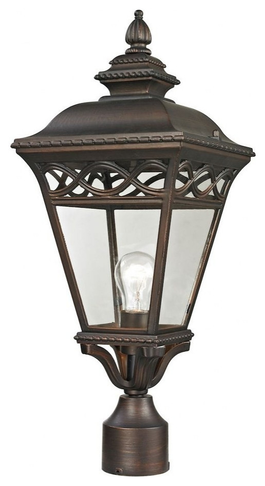 Menmarsh Road - One Light Medium Outdoor Post Lantern  Hazelnut Bronze Finish