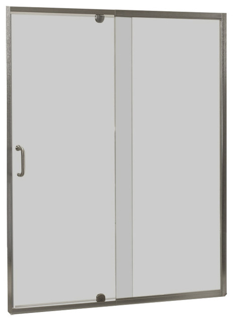 1 4 Frameless Shower Door Rain Glass Frame Silver 36 42 X69