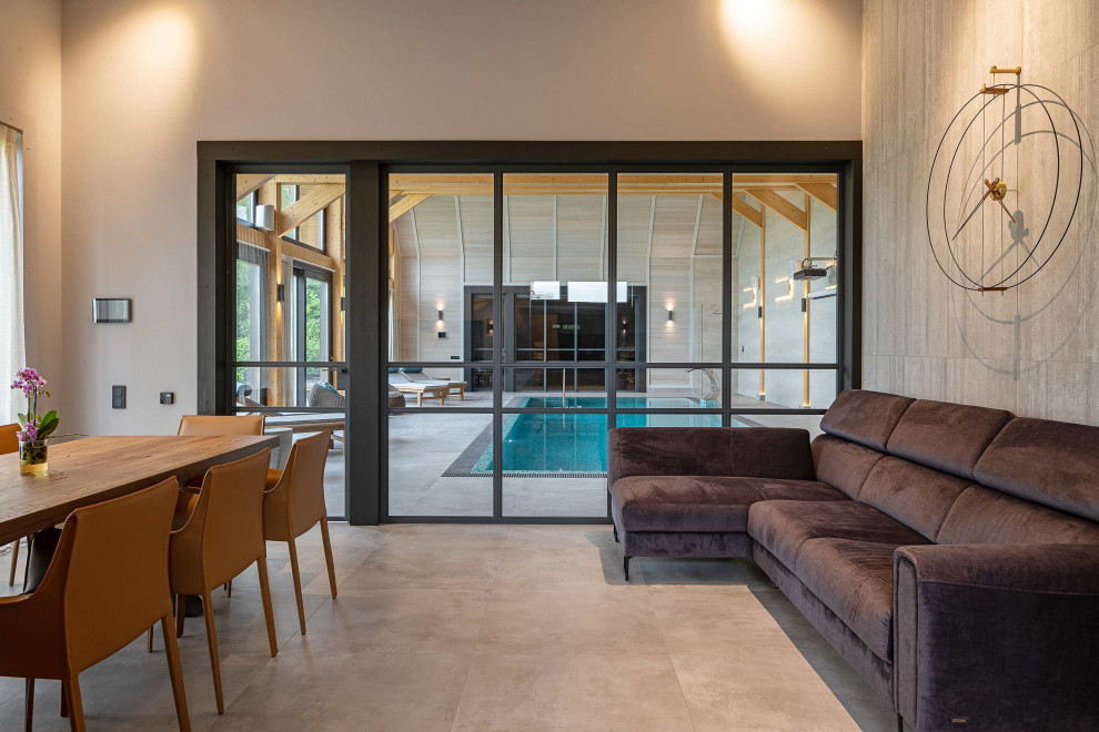 Бассейн и СПА комплекс по технологии фахверк