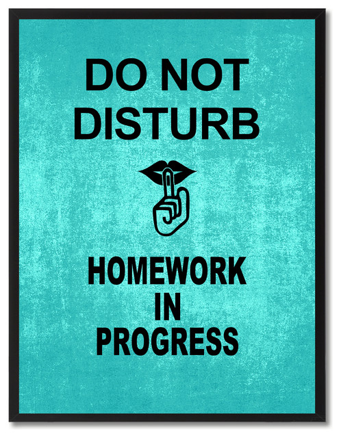 homework in progress sign