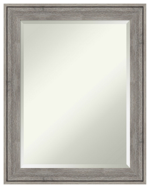 Regis Barnwood Grey Beveled Wood Wall Mirror Farmhouse Wall Mirrors