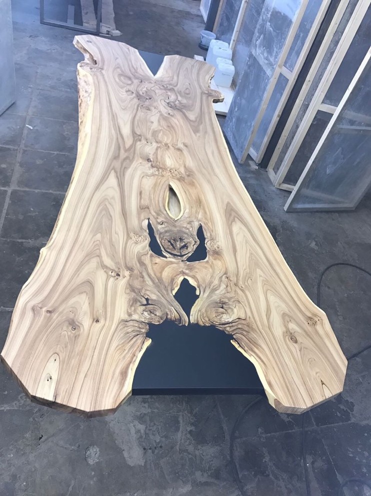 Обеденный стол «Близнецы» из слэбов