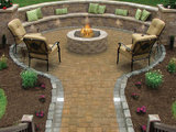 Traditional Patio by Conklin Limestone