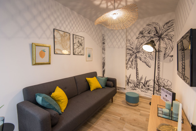 Tropicool: la coloc' nantaise tropical-living-room