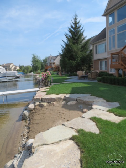 Lakefront Patio and beach - Traditional - detroit - by ... Lakefront Patio and beach - Traditional - detroit - by ... on Lakefront Patio Ideas id=75498