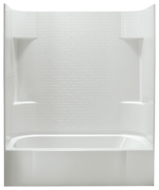 Sterling Accord 74.25"x30"x60" Vikrell Tub/Shower Contemporary