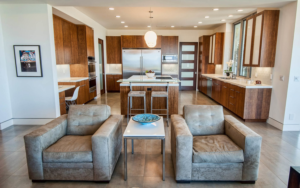 Custom Contemporary Home in Encino, CA - Contemporary - Kitchen - Los ...