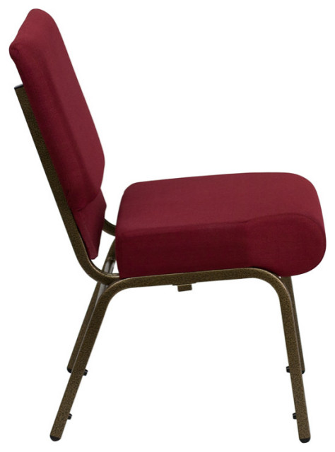 21''W Church Chair in Bonaire Fabric - Gold Vein Frame