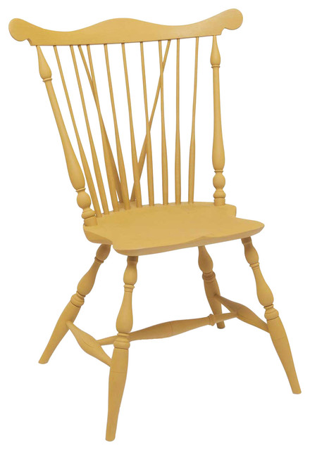 Fan Back Windsor Side Chair With Philadelphia Style Comb Traditional Dining Chairs By Chicone Cabinetmakers Houzz Fan Back Windsor Side Chair With, High Back Windsor Chairs With Arms