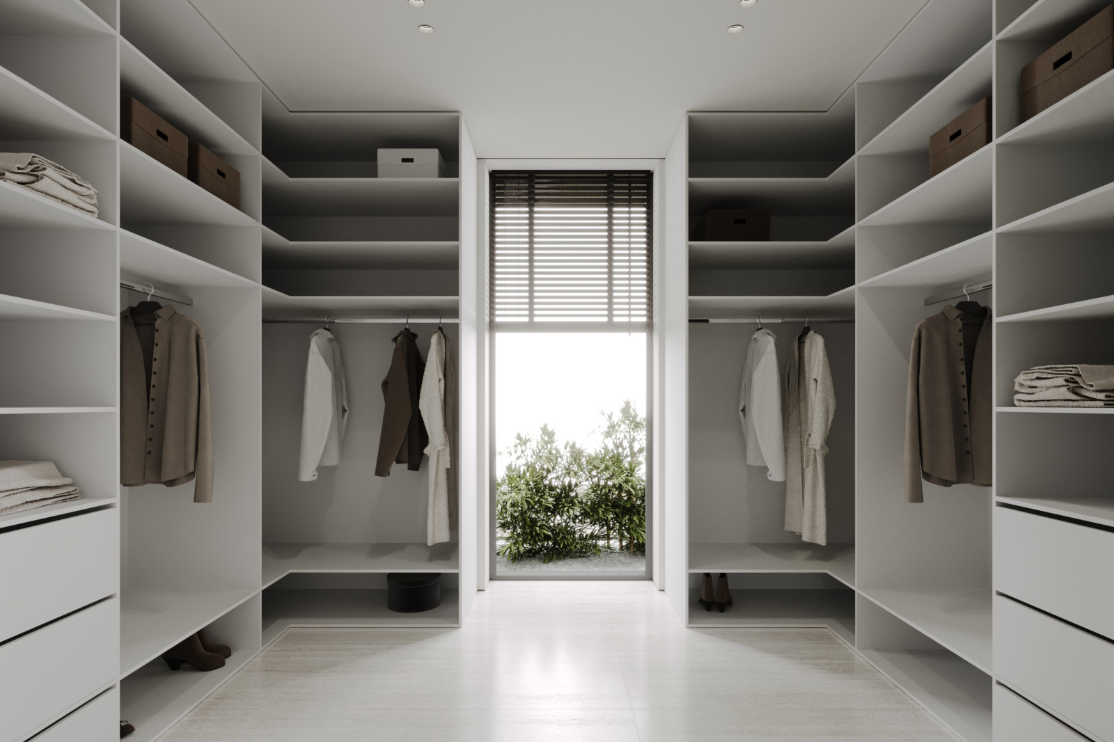 Гардеробная из проекта загородного дома The CUBE