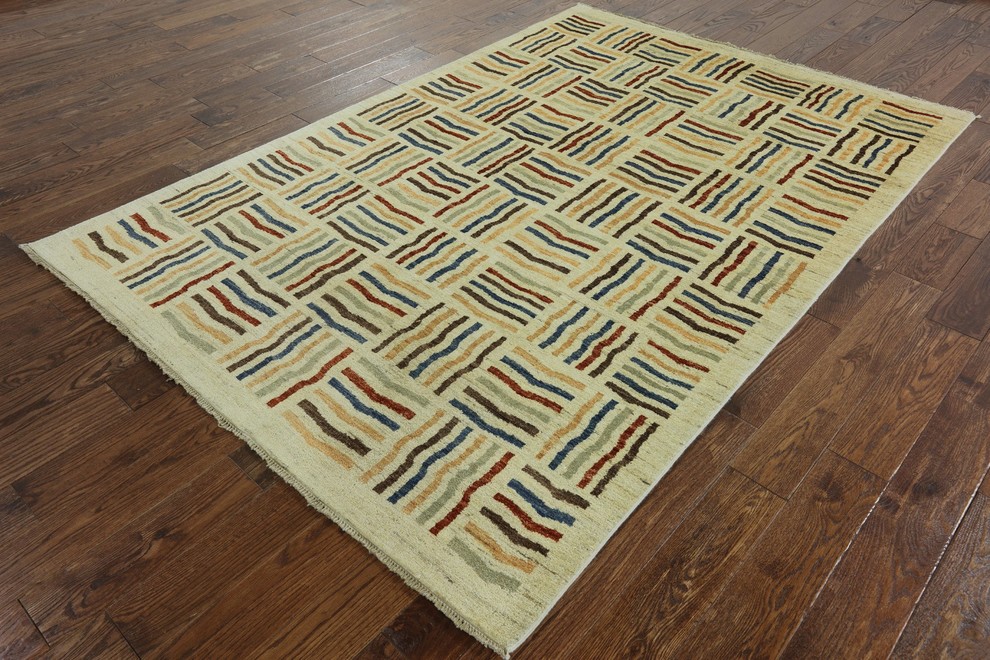 6x8 Oriental Gabbeh Area Rug, P4283, 5'8"x8'4" Contemporary Area