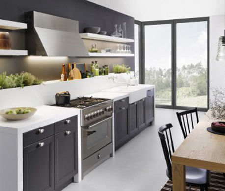 Transitional kitchen photo in New York