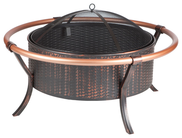 Fire Sense 60859 Copper Rail Wood Burning Fire Pit