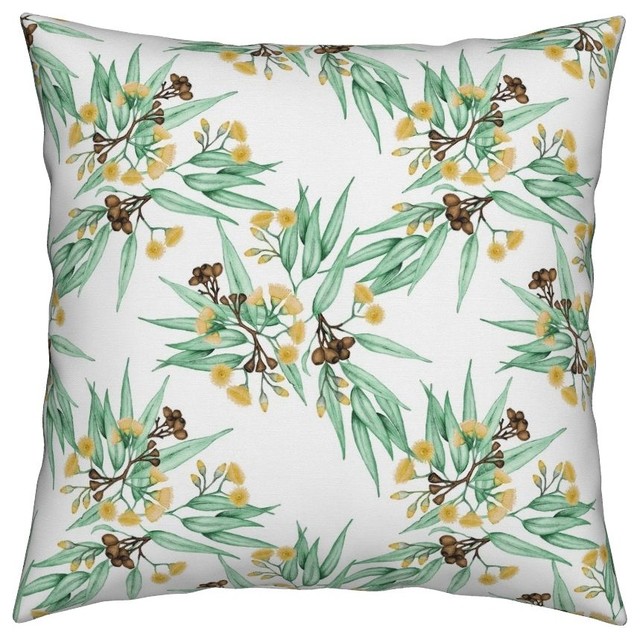Eucalyptus Gumnut Baby Gum Tree Australian Throw Pillow Contemporary