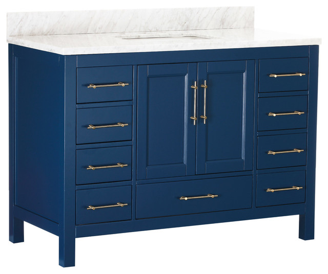 Kendall Blue Bathroom Vanity Contemporary Vanities And Kendall Blue Bathroom Vanity 48