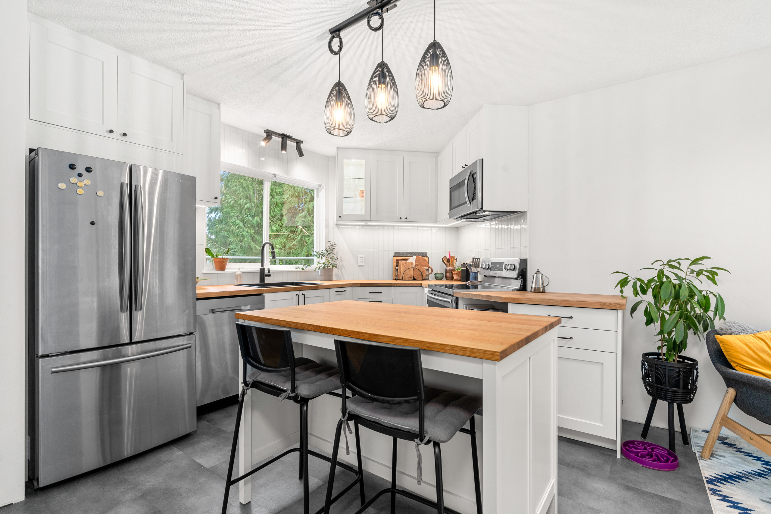 Kitchen Remodel with Butcher Block Counter