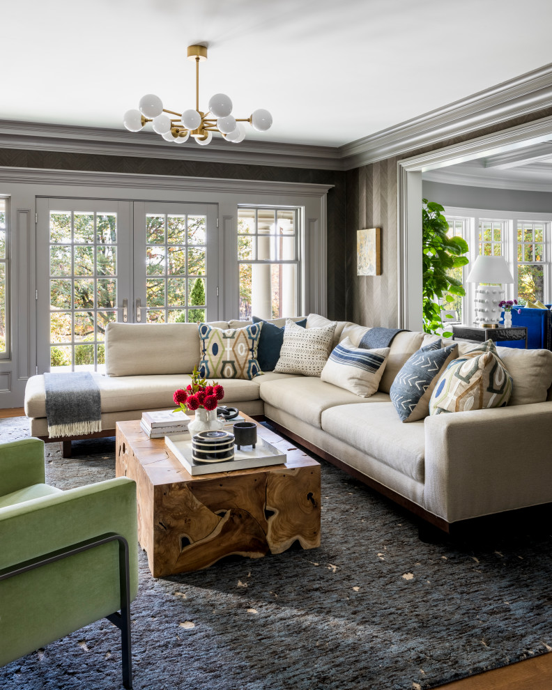 Elegant living room photo in New York