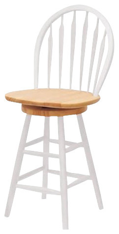 Wagner 24 Arrow Back Windsor Swivel Seat Bar Stool Natural And Teddi Swivel Bar Stool 24