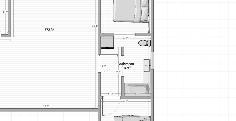 Converting open utility room to jack and Jill bathroom