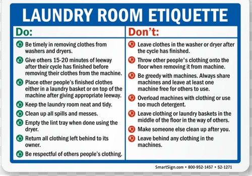 Laundry Room Etiquette
