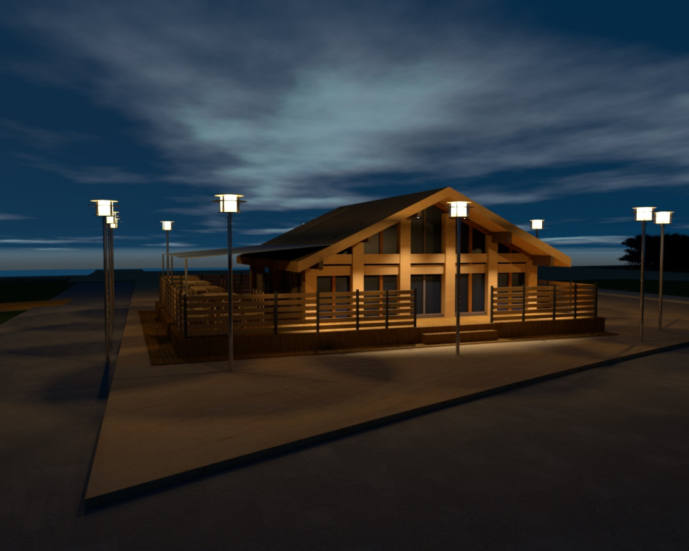 Эскизный проект кафе в ландшафтном парке