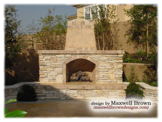 Unique Fireplace Landscape Los Angeles By Maxwell Brown