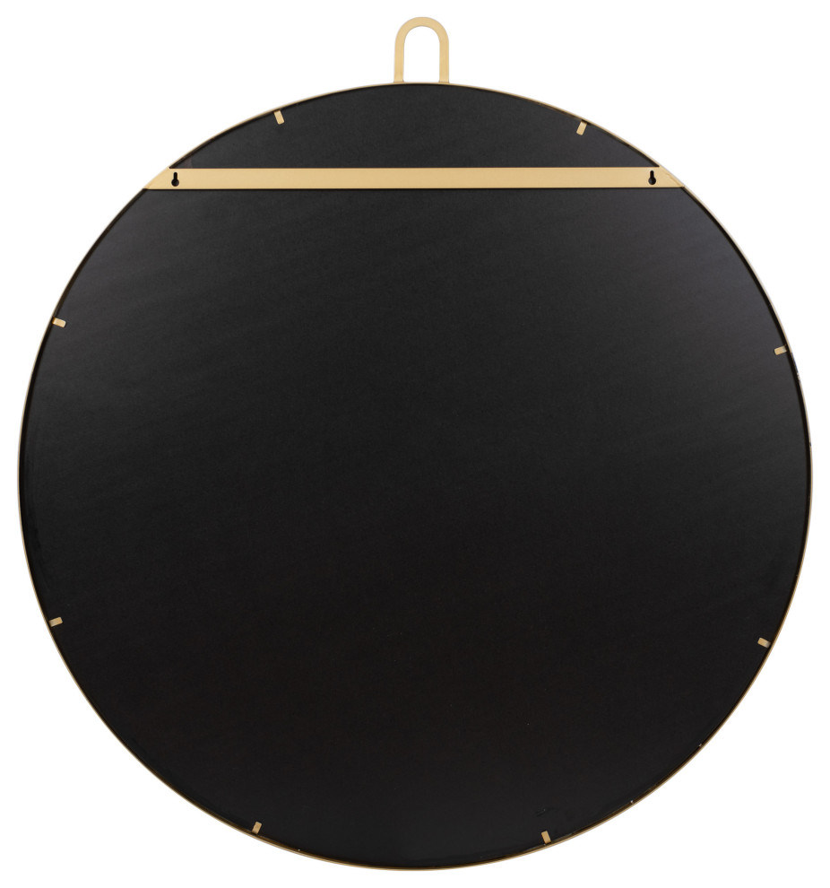 Stopwatch 40in Round Mirror Gold Contemporary Wall Mirrors by