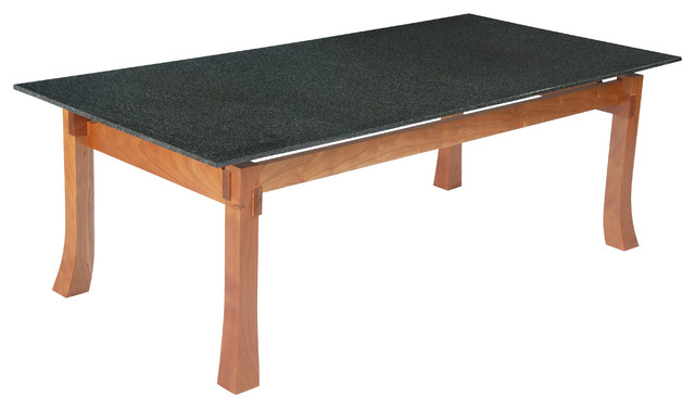 Coffee Table Absolute Black Granite Top And Cherry Wood Coffee Table Absolute Black Granite Top And Cherry Wood