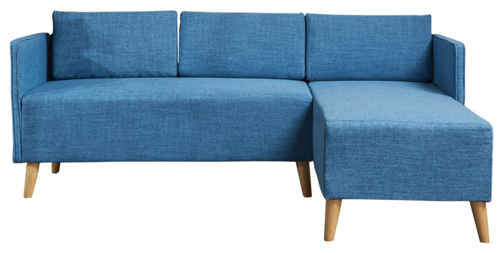 Gdf Studio Andresen Mid Century Modern Fabric Chaise Sectional