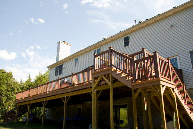Extended Deck Remodel contemporary-terrace