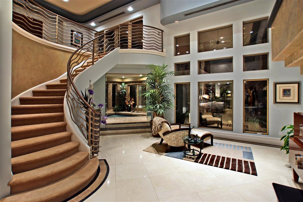 Inspiration for a contemporary staircase in Las Vegas.