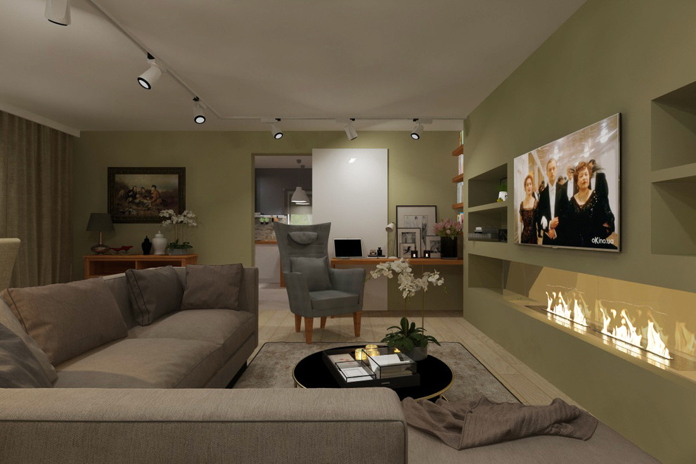 Дом с оливковой гостиной