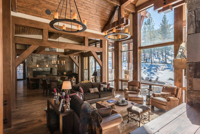Martis Camp Lot 545 rustik-vardagsrum
