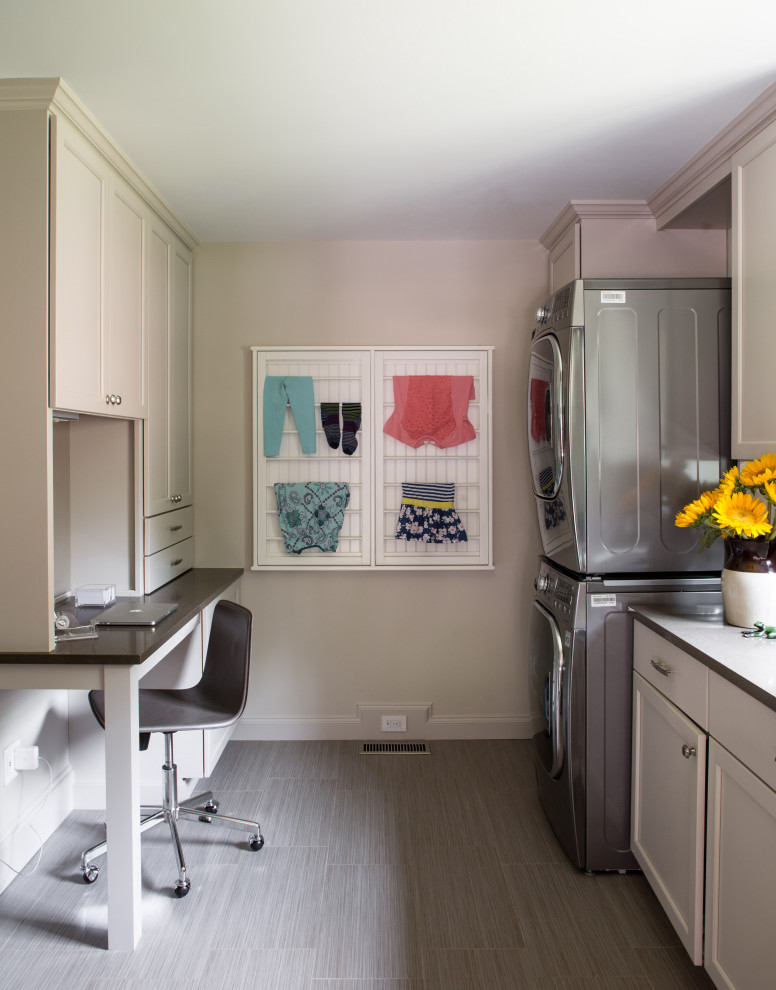 Transitional laundry room in DC Metro.