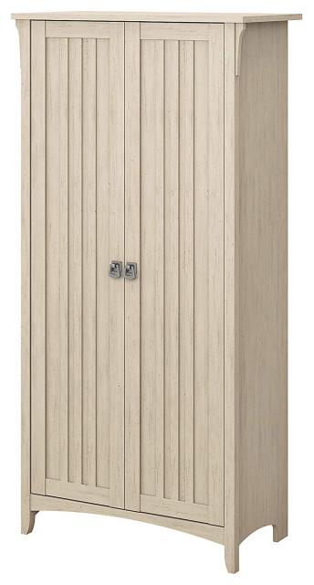 Pantry Cabinet With 3 Inner Adjustable Shelves Tapered Legs And