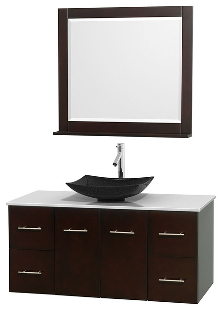 48 Single Bathroom Vanity In Espresso Countertop Sink And 36 48 Single Bathroom Vanity In Espresso