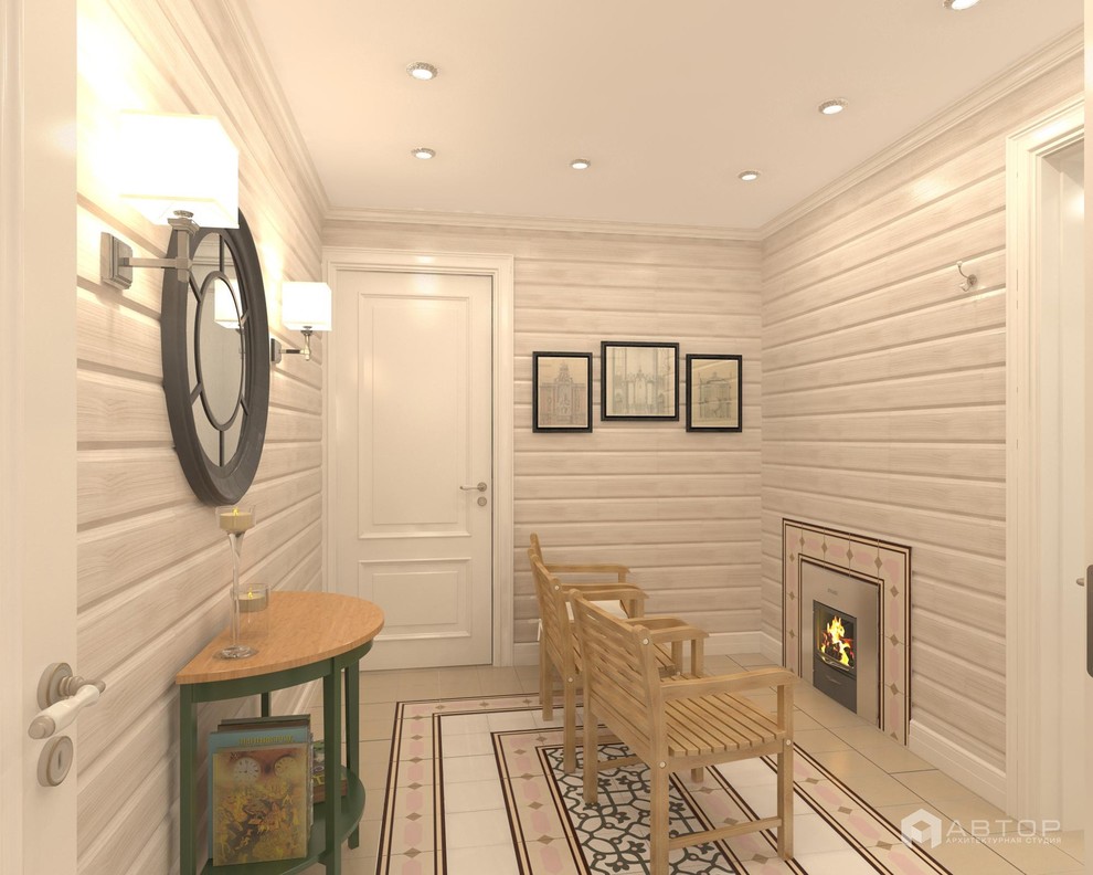 Одноэтажный загородный дом с баней