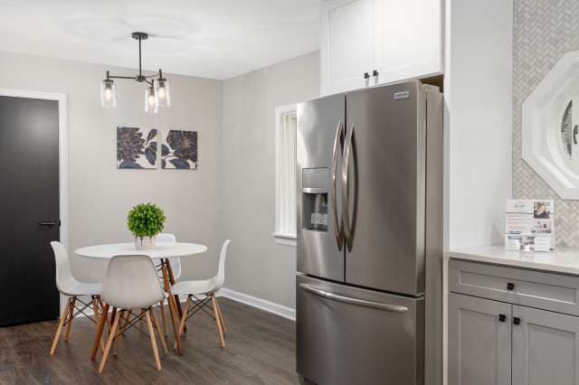 Warm Modernized Cape Cod kitchen