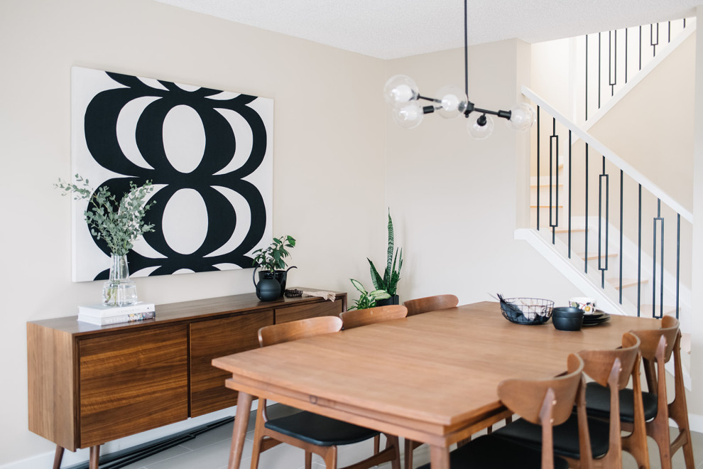 Inspiration for a scandinavian home design remodel in Edmonton