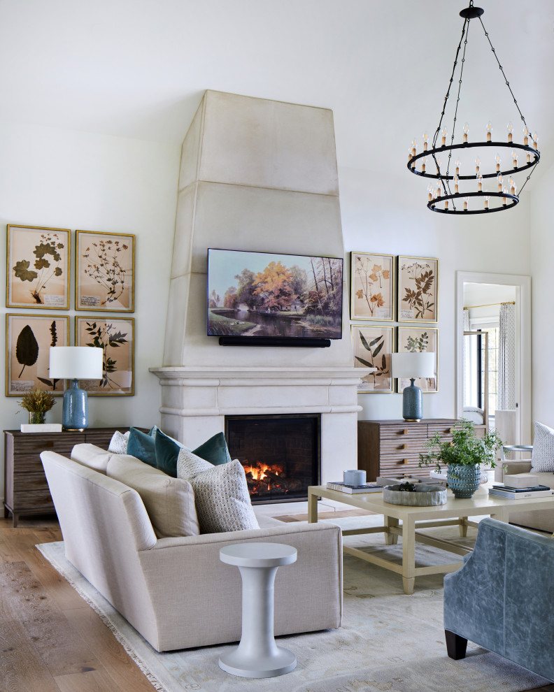 Living room - transitional living room idea
