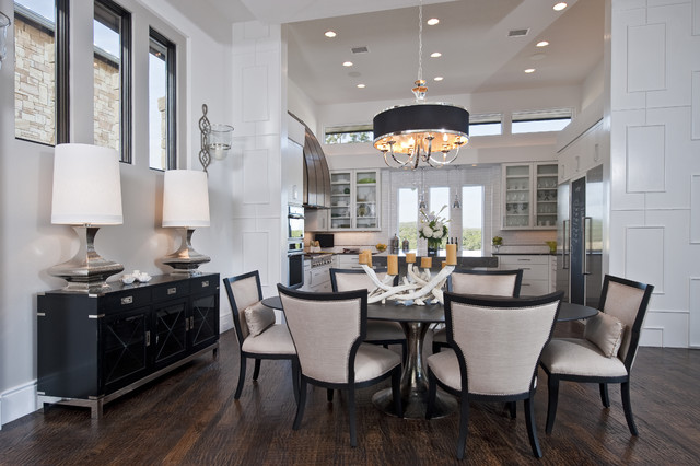 Neo-Prairie Style Parade Home - Transitional - Dining Room ...