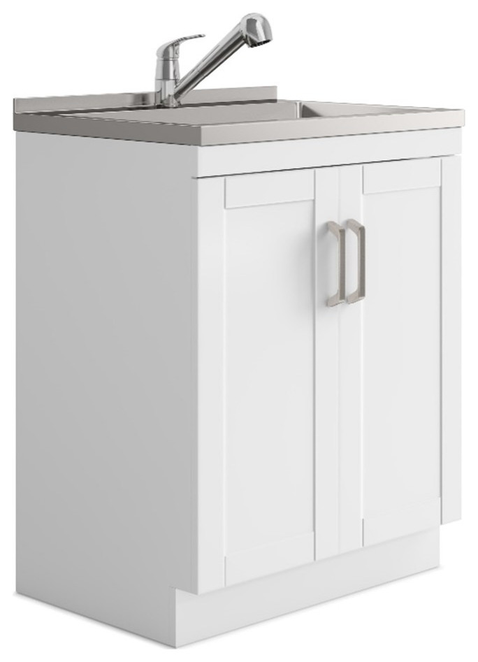 Kyle Transitional 28 inch Laundry with Faucet and Stainless