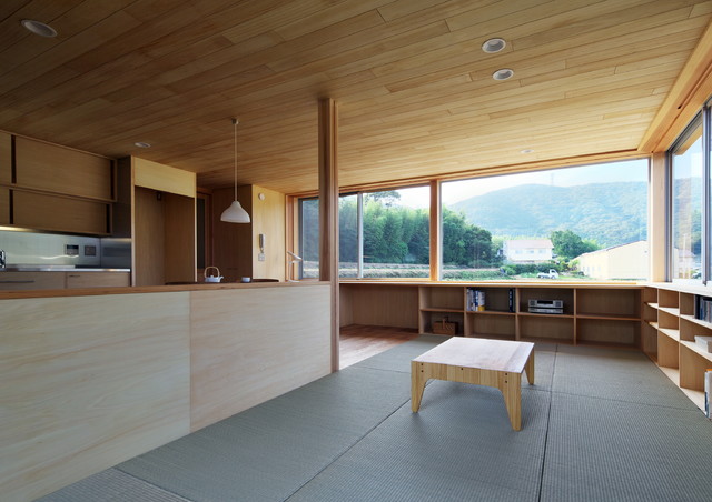 稜線の平屋 minimalistisch-wohnbereich