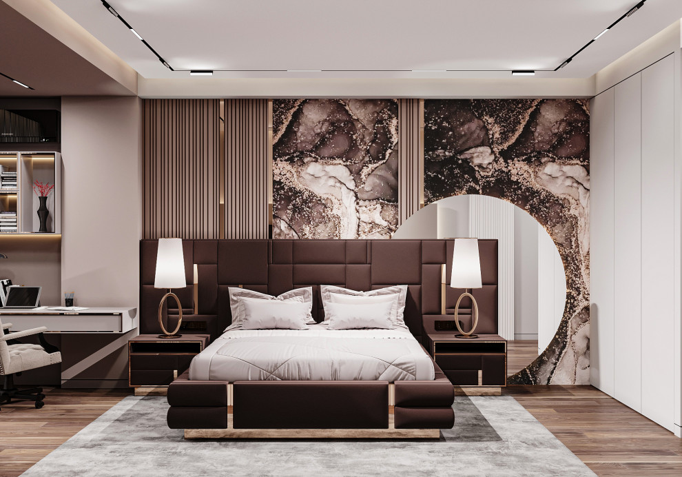 спальня с рабочим местом