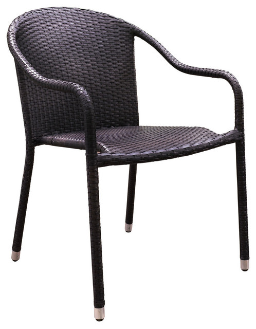 Palm Harbor Outdoor Wicker Stackable, Wicker Stacking Dining Chairs