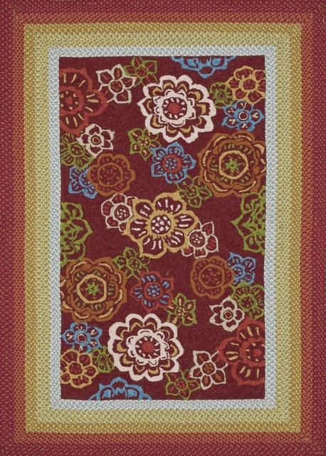 Loloi Rugs ZAMOZM-04RE002339 Zamora Red Outdoor Hand Hooked Rug