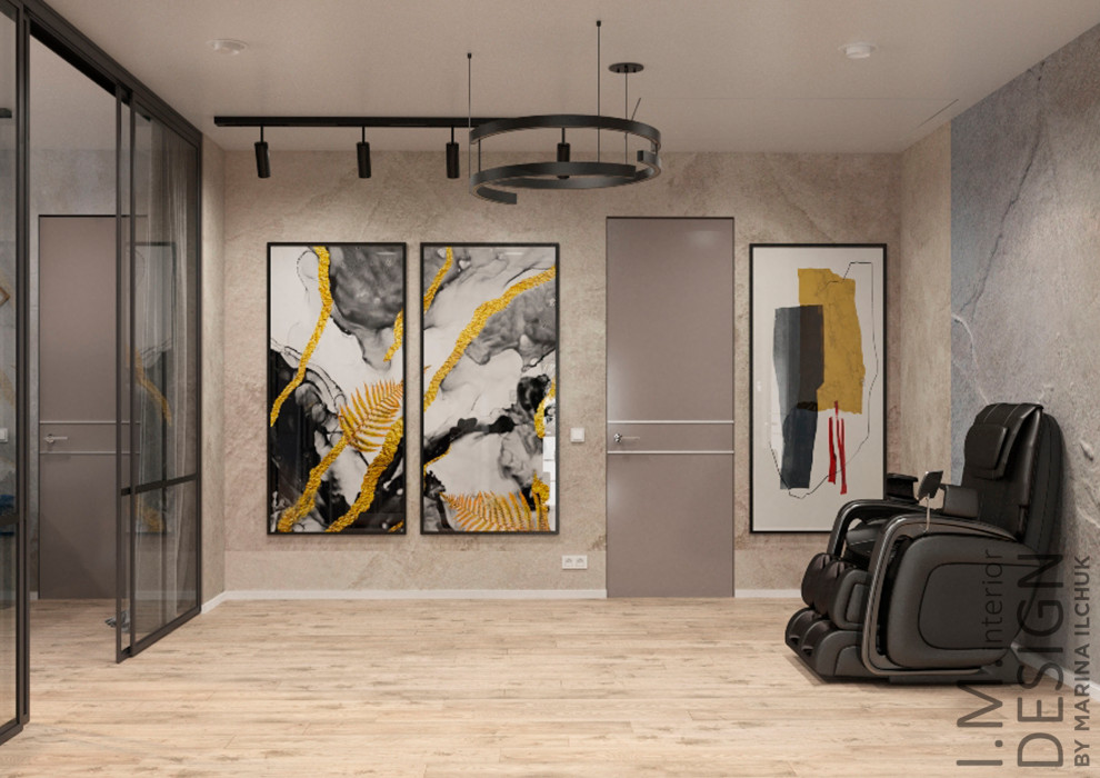 Загородный дом 400 кв.м. Холлы и вторая гостиная.